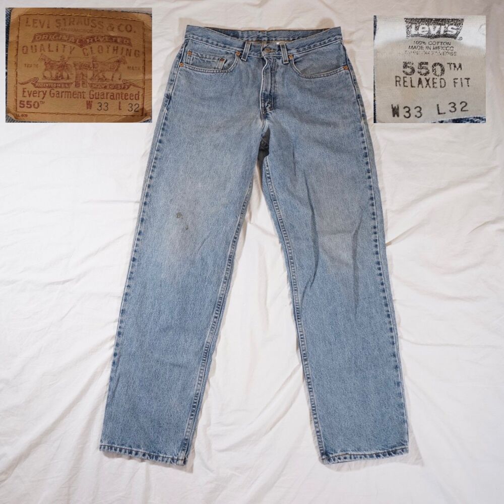 Levi's 550 “Every Garment Guaranteed” Jeans 2000 Y2K Vintage 33x32